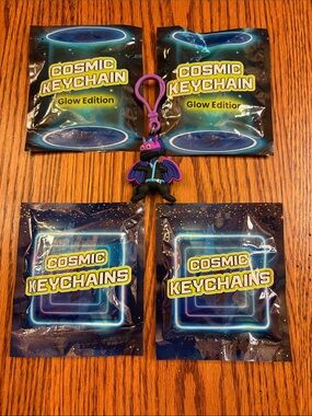 NWT 5 Dude Perfect Cosmic Keychains Glow Edition & Regular Edition
